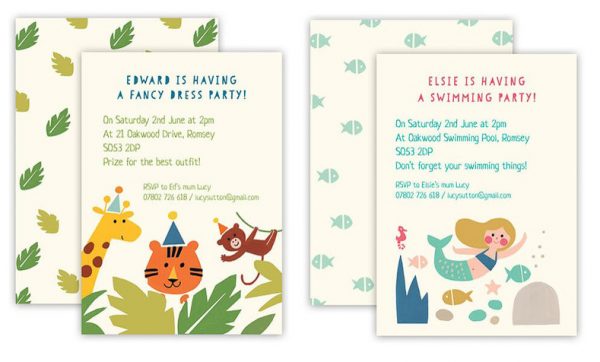 Handmade Children's Party Invitations