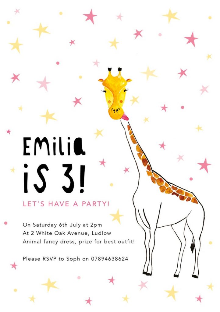 Children party invitations